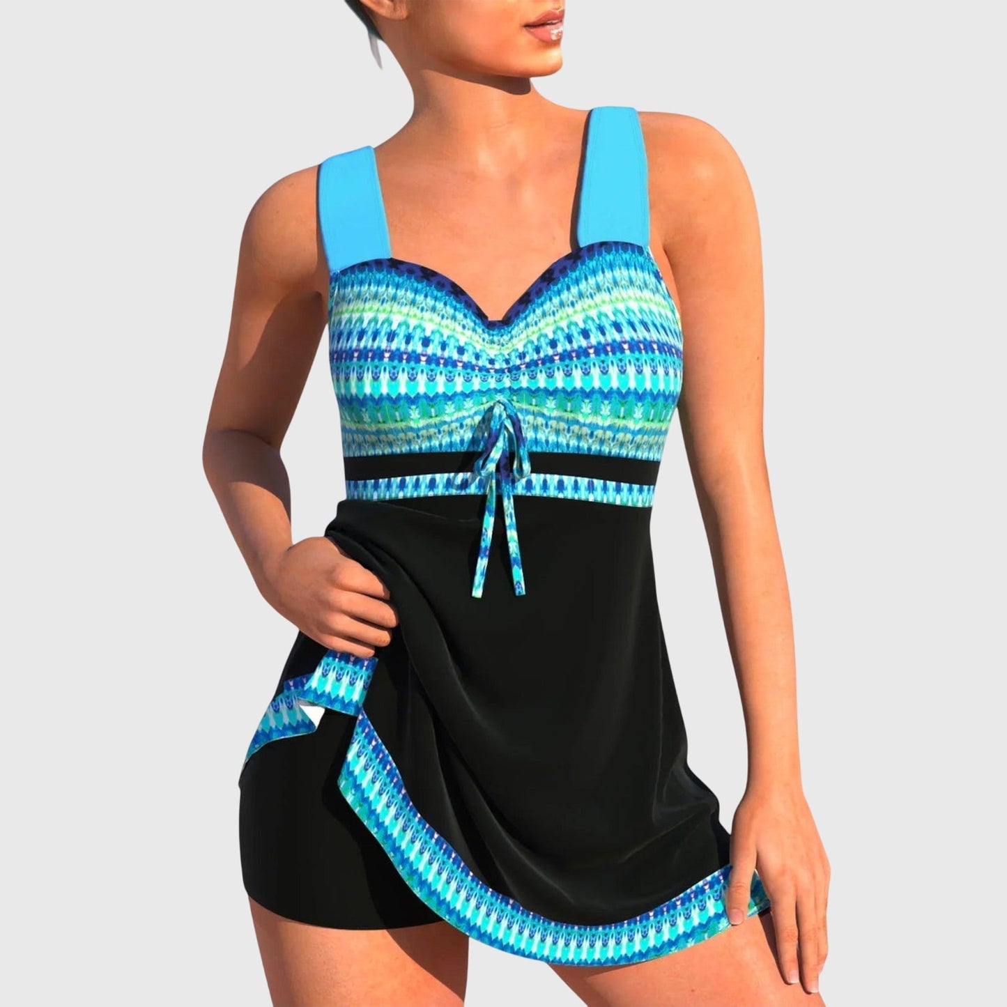 Faith | Women’s Patterned Tankini Swimsuit Set
