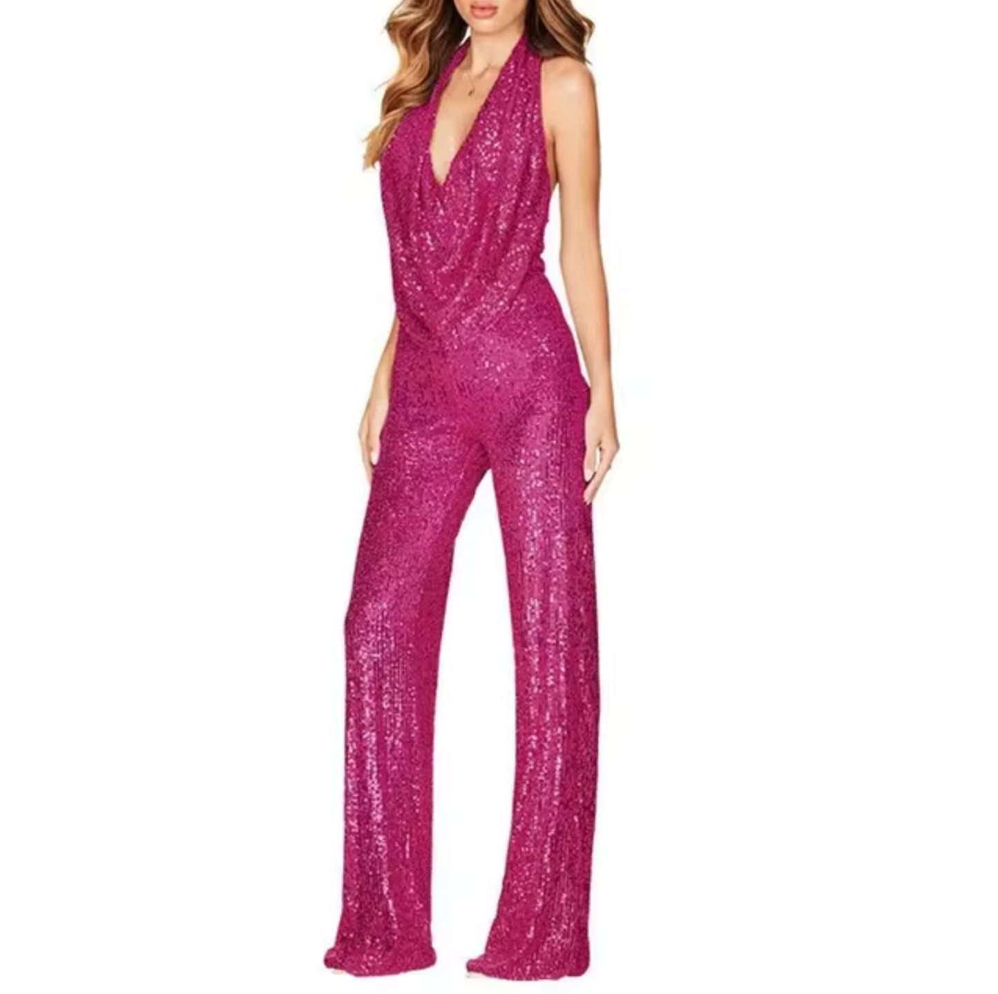 Isabelle | Women Sequin Halter Neck Jumpsuit