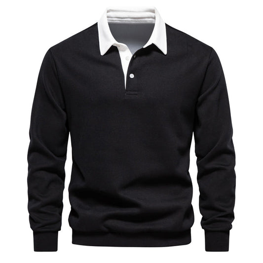Louis | Men Long Sleeve Classic Collar Polo Shirt