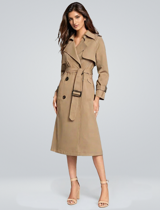 Julia | Women Classic Belted Long Trench Coat