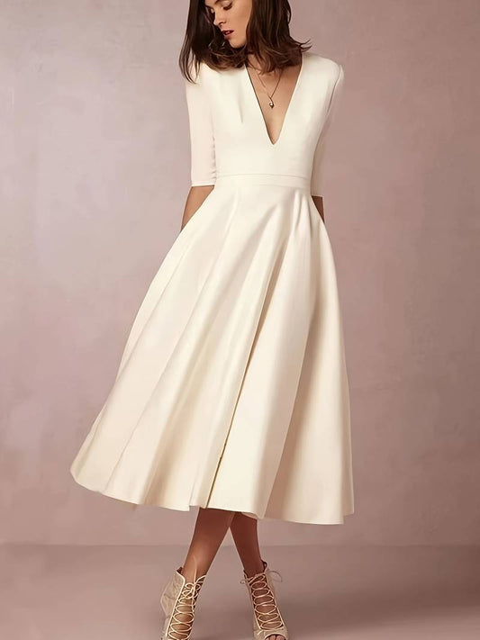 Daisy | Women’s Wedding Guest Elegant Flared Midi Dress