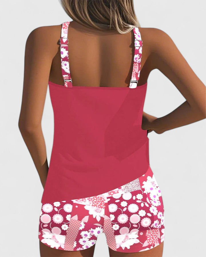Emily | Women’s Floral Print Tankini Swimsuit