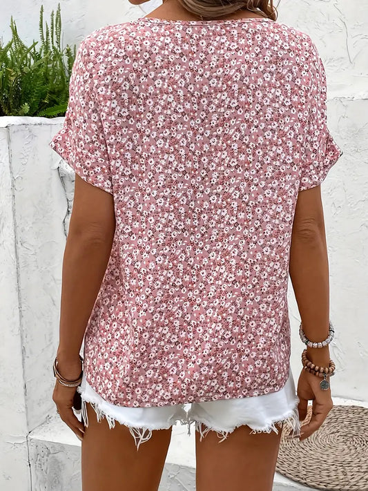 Eleanor | Women Chic Floral Summer Print Blouse