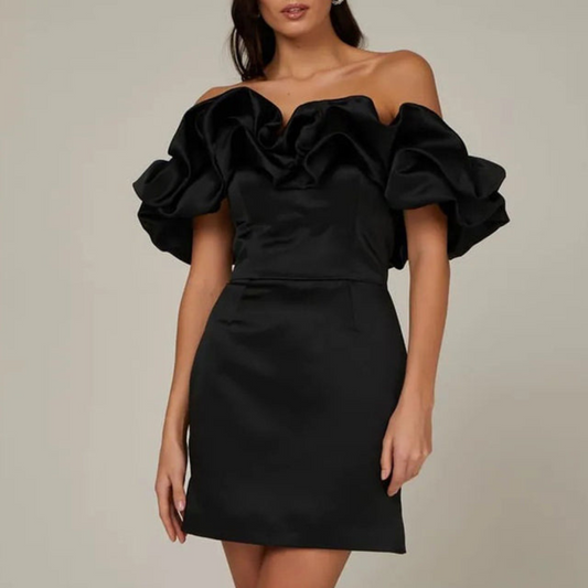 Audrey | Women’s Wedding Guest Ruffle Mini Dress