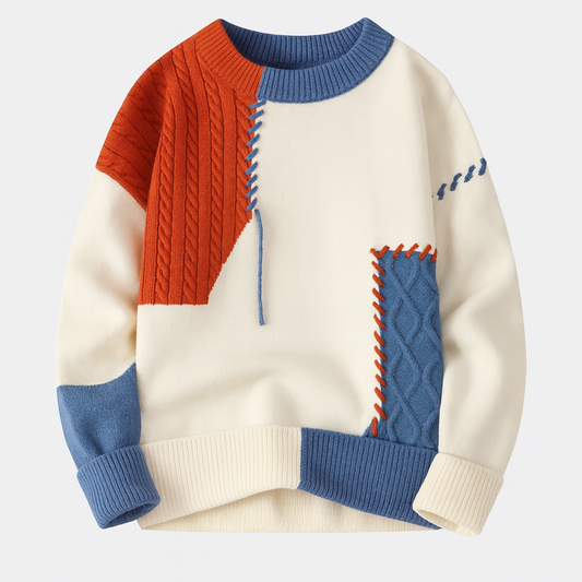 Harry | Men Arty Patch Crewneck Sweater