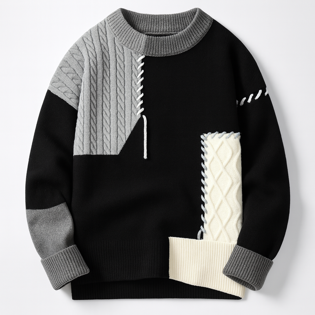 Harry | Men Arty Patch Crewneck Sweater