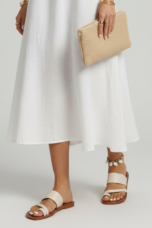 Katherine | Women’s Slip-On Sandals with Buckle Strap