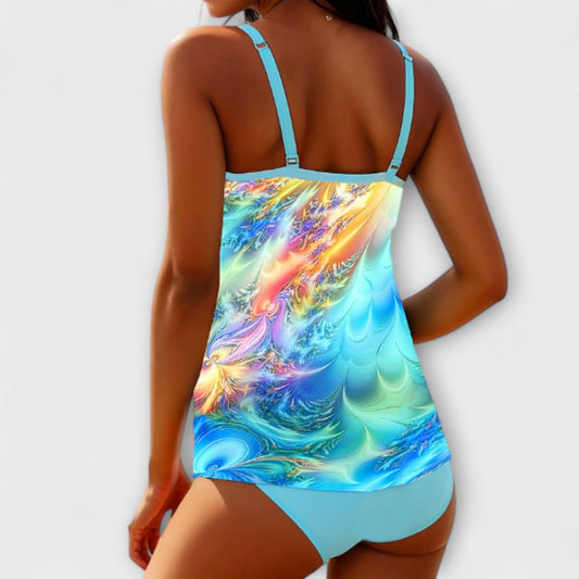 Jasmine | Women’s Colorful Printed Tankini Swimsuit Set