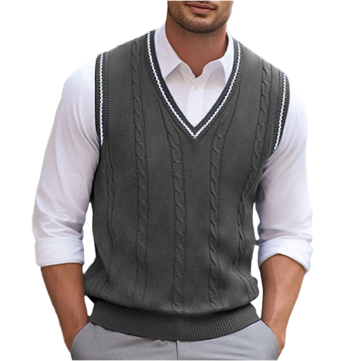 Martin | Men V Neck Sleeveless Sweater Vest