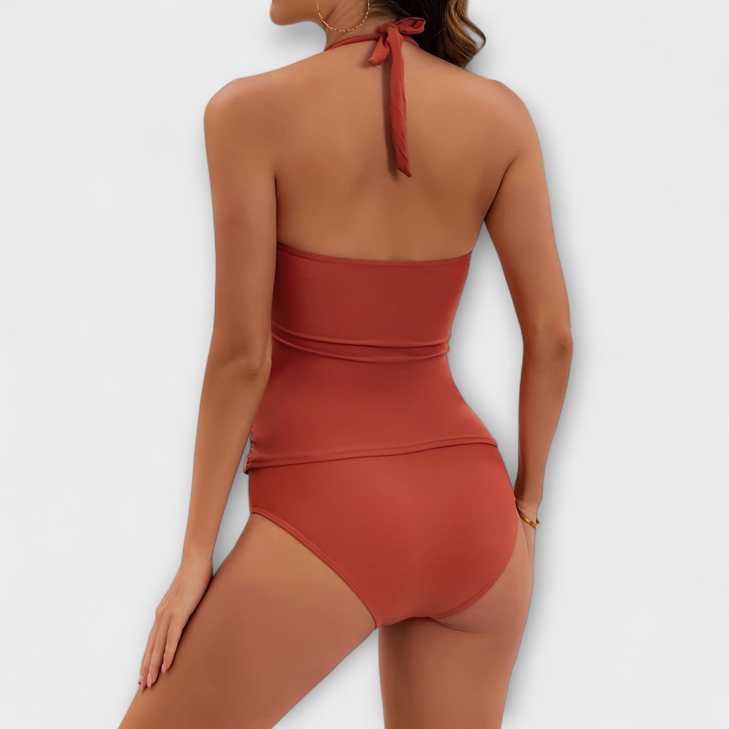 Bella | Women’s Solid Halter Two-Piece Swimsuit