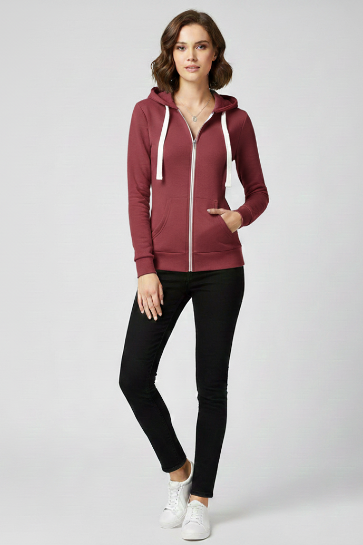 Harper | Women’s Hoodie with Front Zipper and Kangaroo Pockets