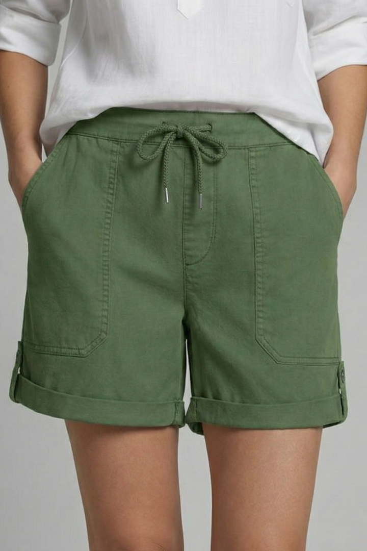 Megan | Women’s Drawstring Casual Pocket Shorts
