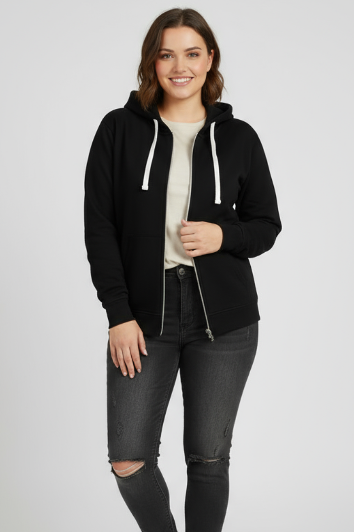 Isabella | Women’s Zip Hoodie with Drawstring Hood and Front Pockets