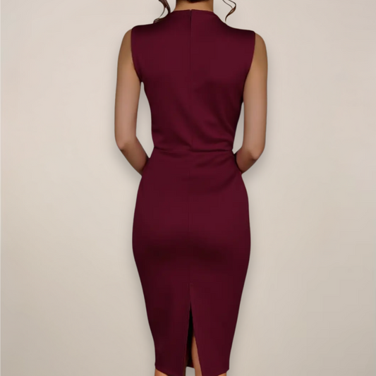 Karen | Women Sleeveless Sheath Wrap Midi Dress