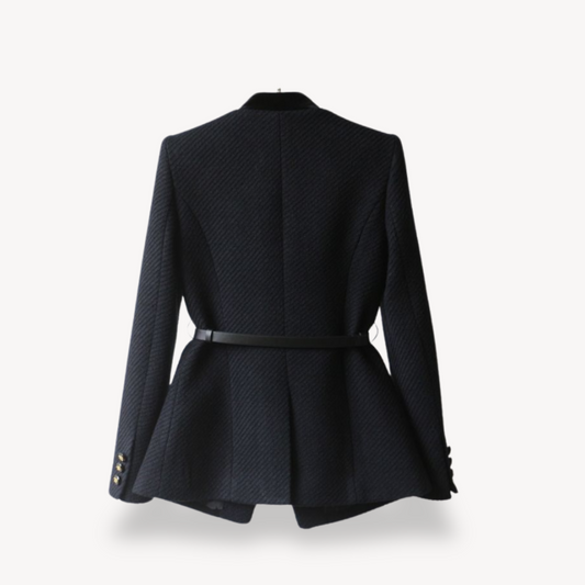 Elsie | Women Tailored Belted Button Blazer