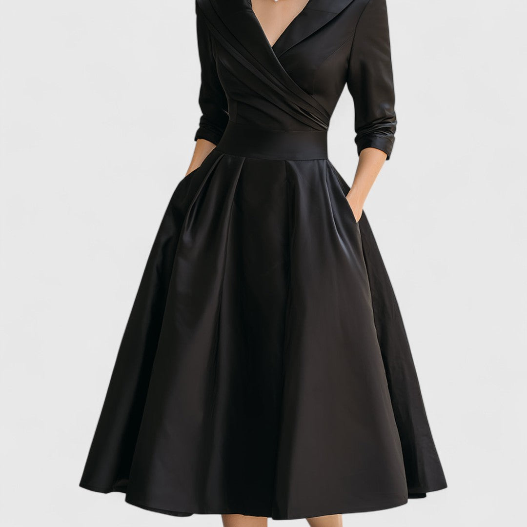 Delilah | Women Elegant Satin Midi Dress