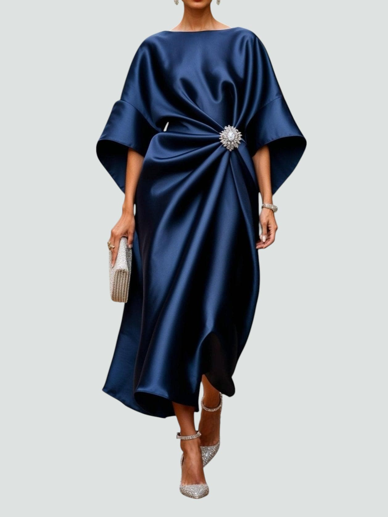 Darcey | Women Elegant Draped Maxi Dress