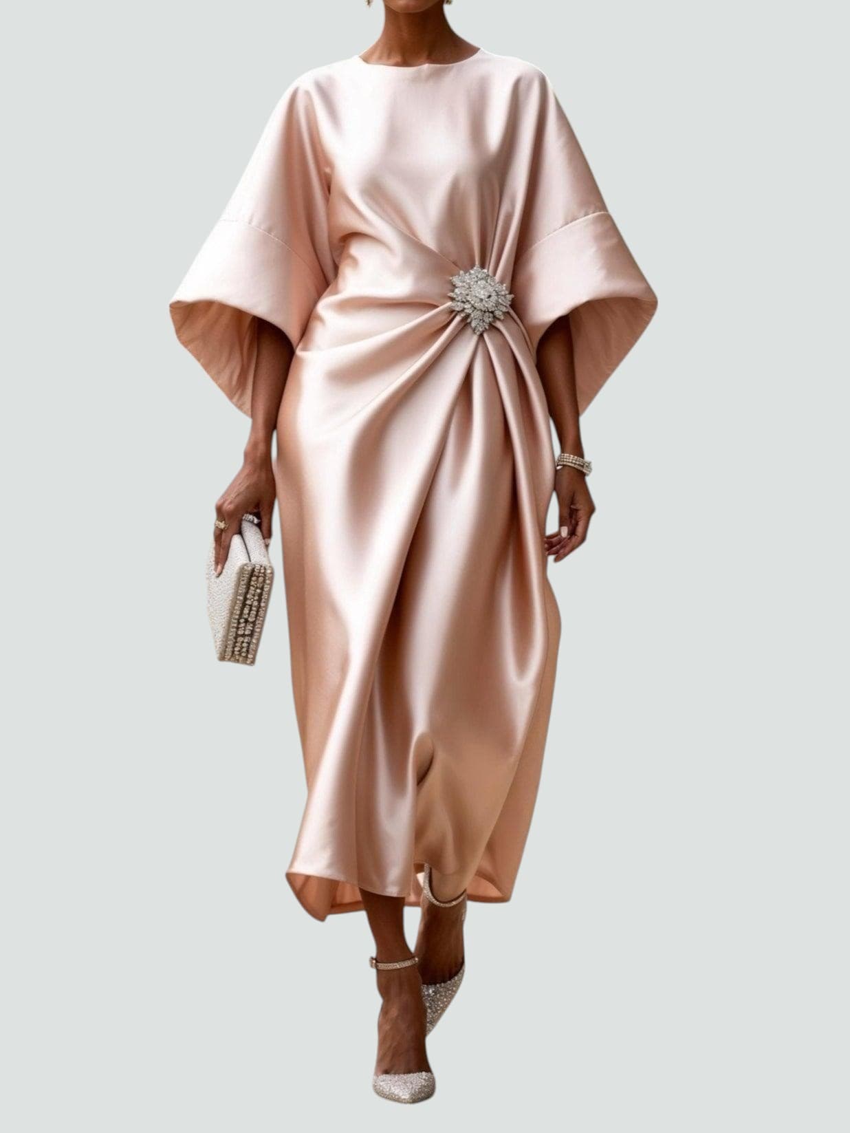 Darcey | Women Elegant Draped Maxi Dress