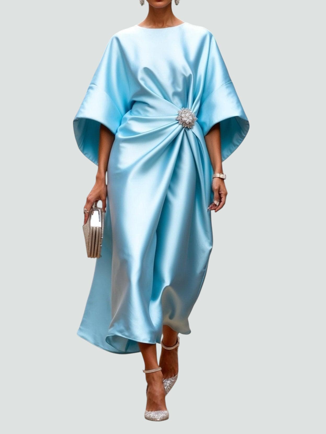 Darcey | Women Elegant Draped Maxi Dress