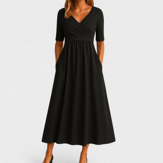 Florence | Women Elegant V-Neck Midi Dress
