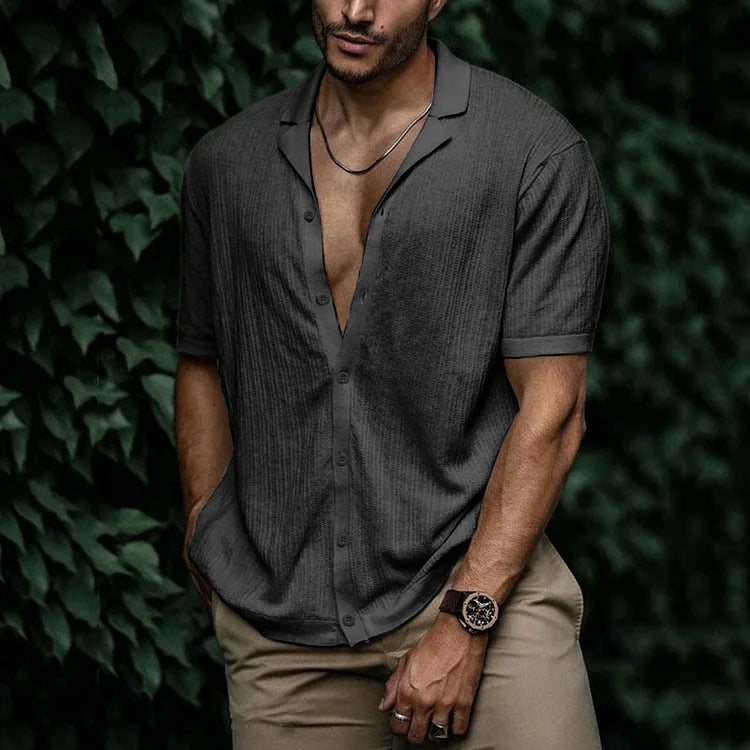 Kieran | Men Casual Short Sleeve Button Shirt
