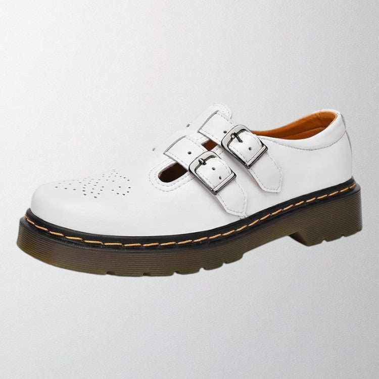 Holly | Women Elegant Double Buckle Mary Jane Shoes