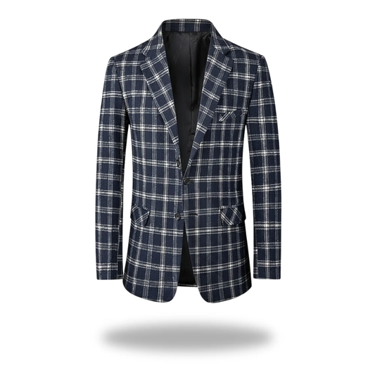 Robert | Men Refined Plaid Tailored Blazer