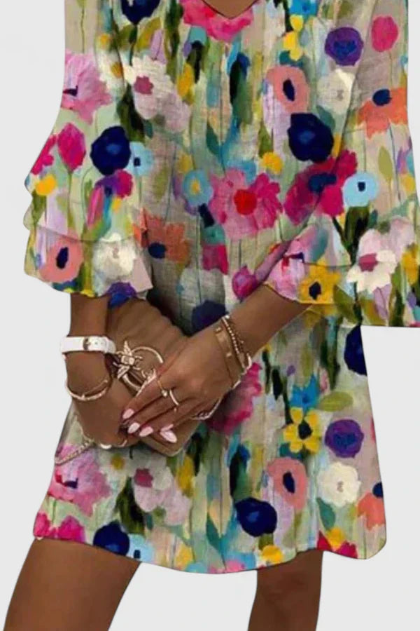 Victoria | Women Elegant Printed Mini Dress