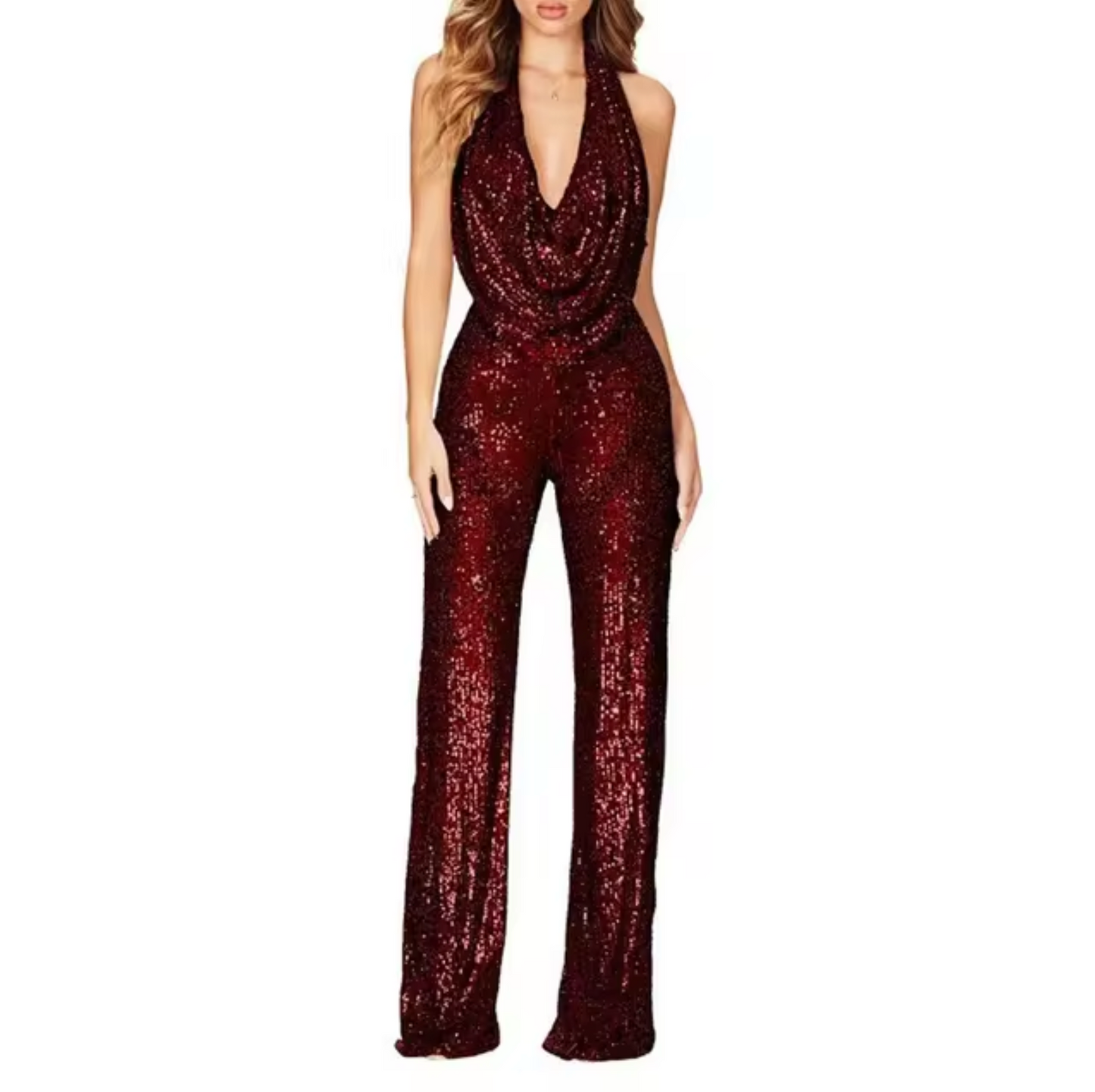 Isabelle | Women Sequin Halter Neck Jumpsuit