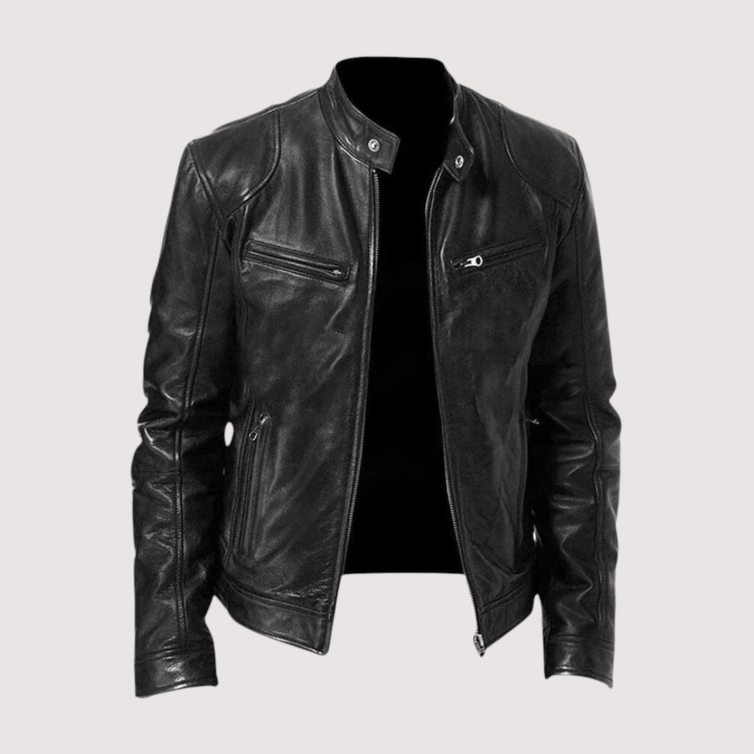 Adam | Men Classic Zip-Up Moto Jacket