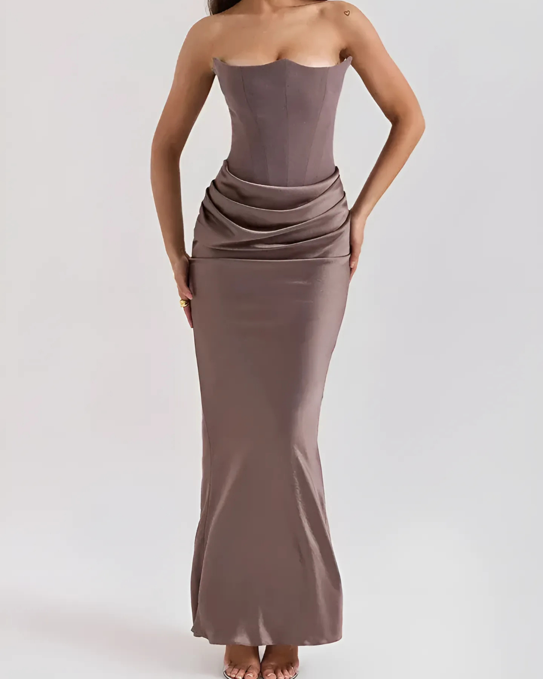 Beatrice | Women Wedding Guest Draped Maxi Dress