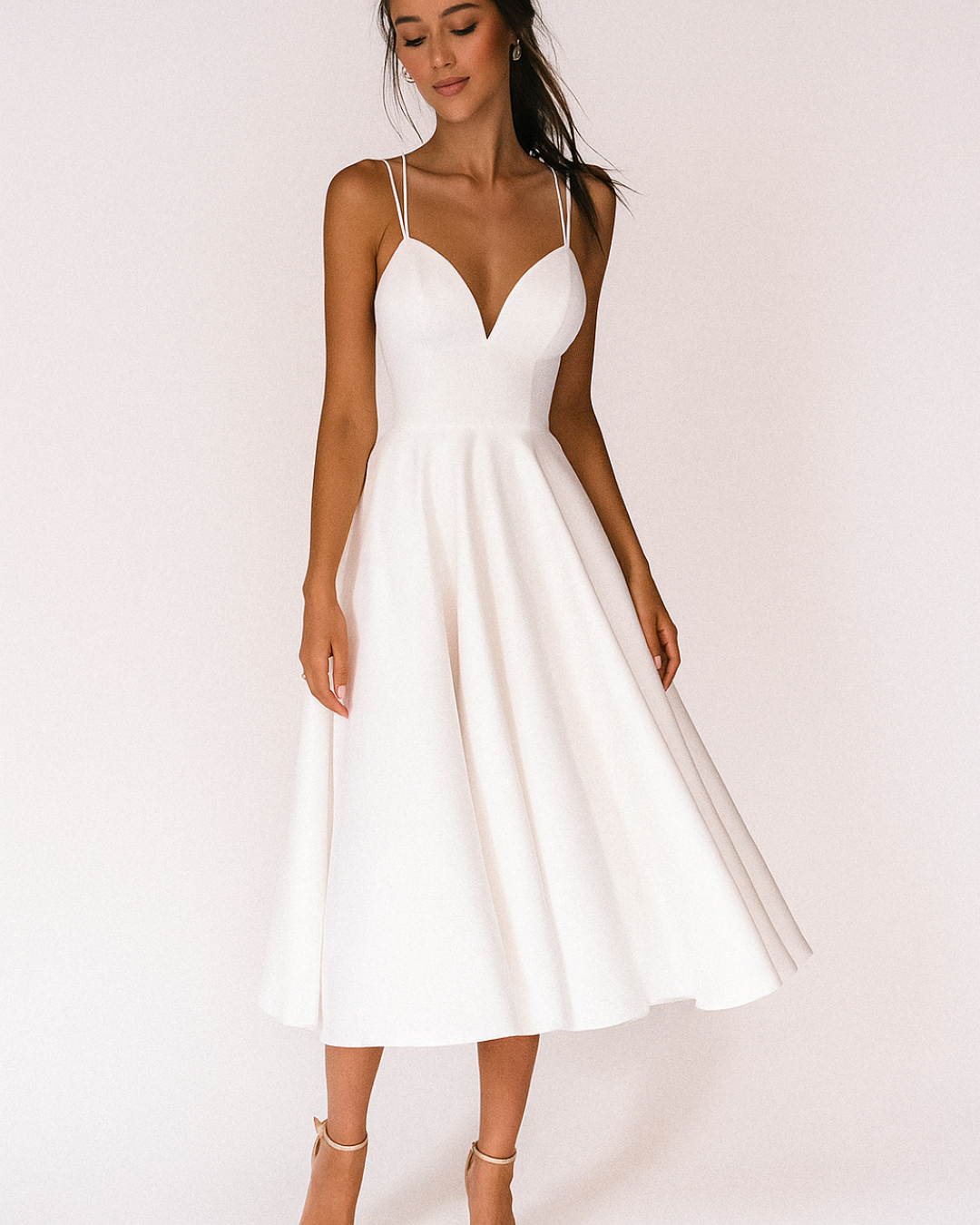 Maya | Women Wedding Guest Strappy Midi Dress