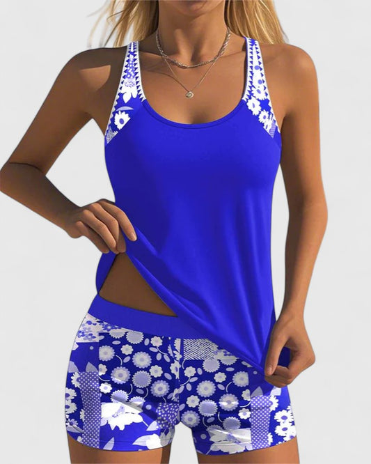 Emily | Women’s Floral Print Tankini Swimsuit