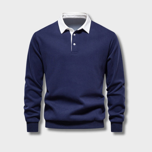 Louis | Men Long Sleeve Classic Collar Polo Shirt