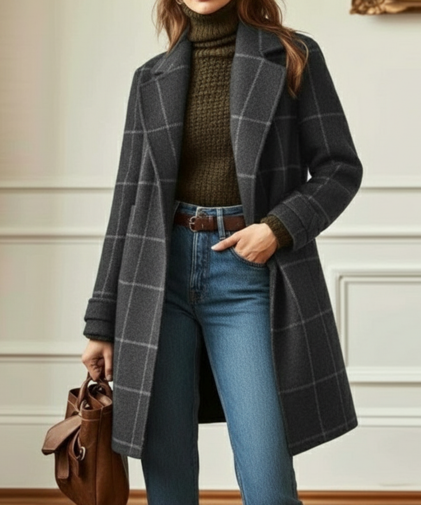 Maisie | Women Wool Checkered Coat