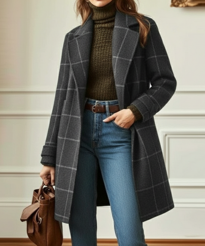 Maisie | Women Wool Checkered Coat