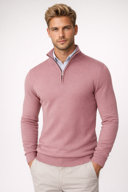 Lucas | Men Half Zip High Neck Sweater