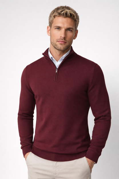 Lucas | Men Half Zip High Neck Sweater