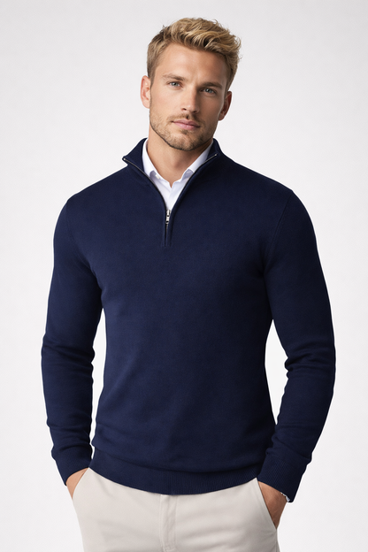 Lucas | Men Half Zip High Neck Sweater