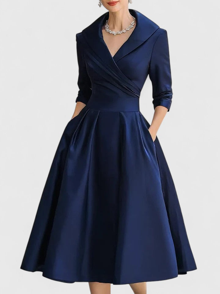 Sophia | Women Elegant Off-Shoulder Midi Dress