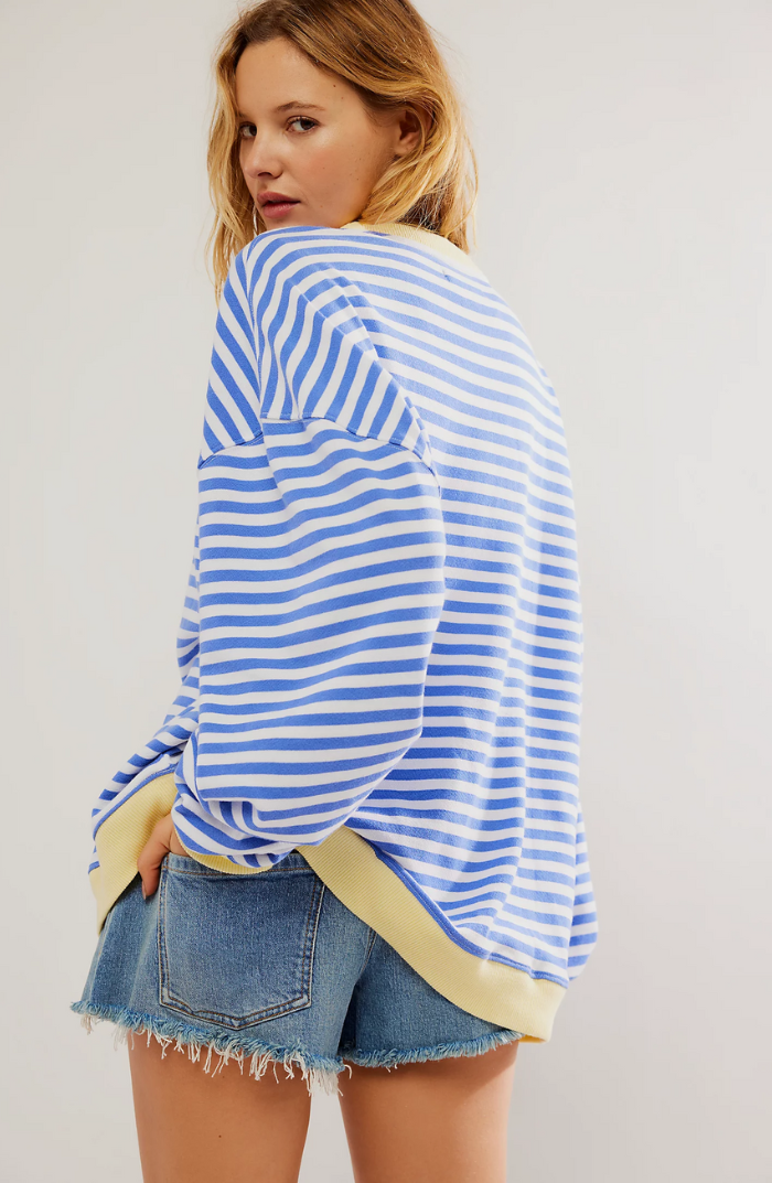 Freya | Women Spring Striped Crewneck Sweater