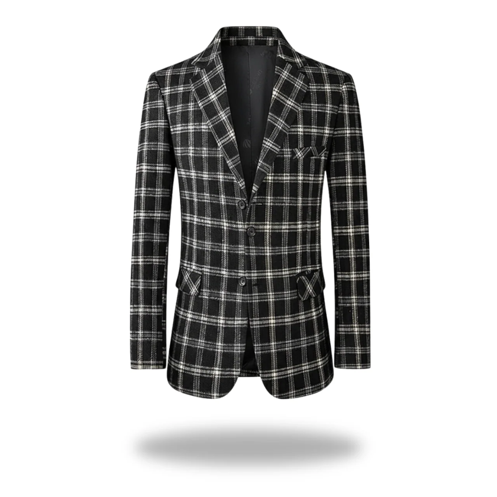 Robert | Men Refined Plaid Tailored Blazer