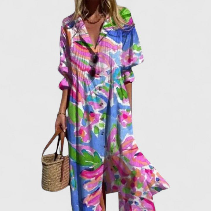 Faye | Women Elegant Floral Boho Dress