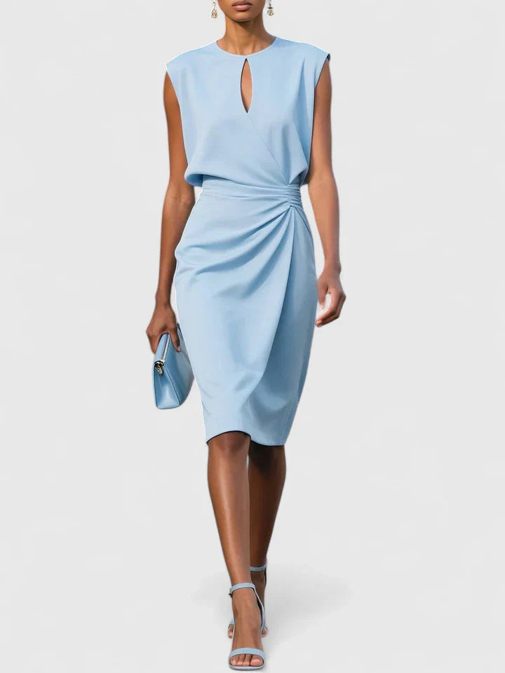 Alice | Women Sophisticated Ruched Midi Dress
