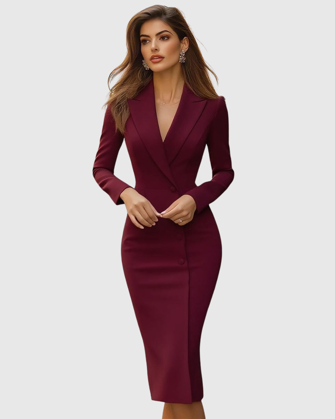 Mary | Women Elegant Tailored Midi Dress
