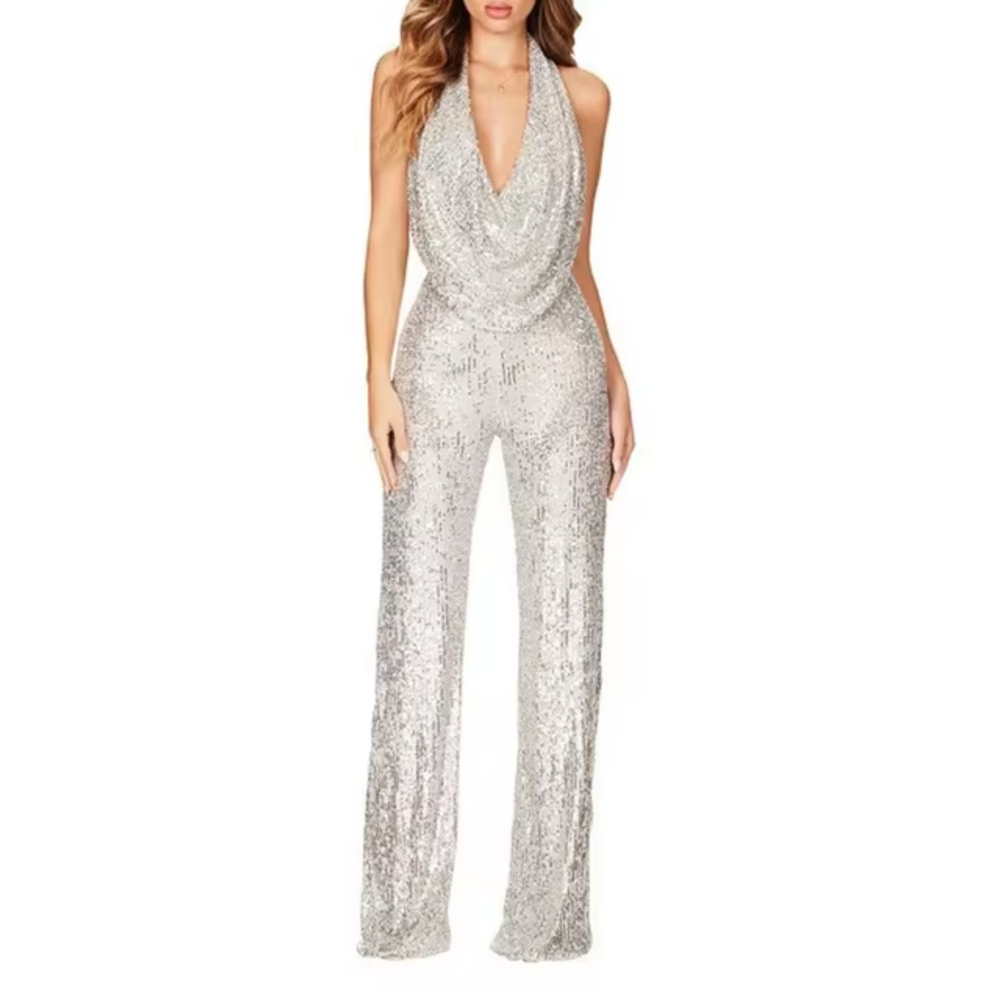 Isabelle | Women Sequin Halter Neck Jumpsuit