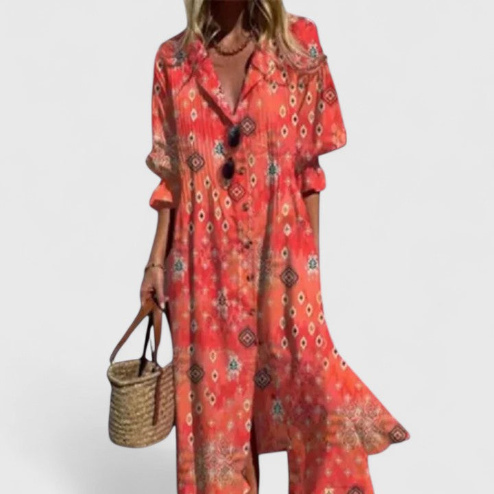 Faye | Women Elegant Floral Boho Dress