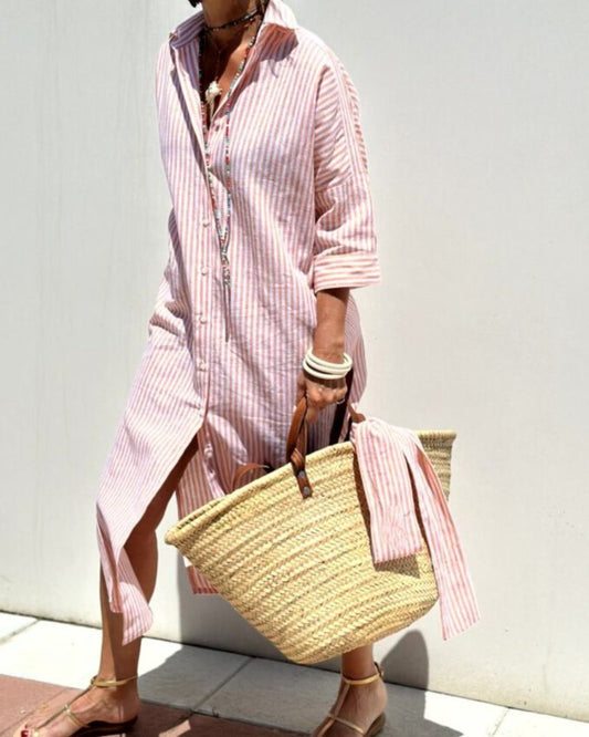 Alice | Women Timeless Striped Summer Shirt Dress