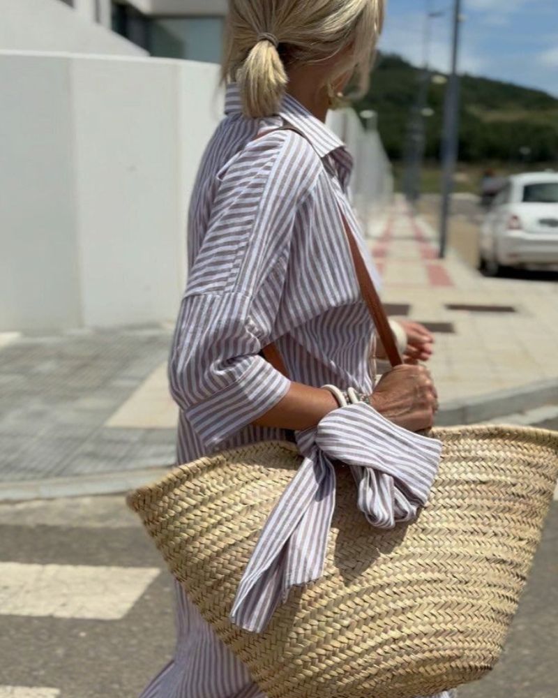 Alice | Women Timeless Striped Summer Shirt Dress