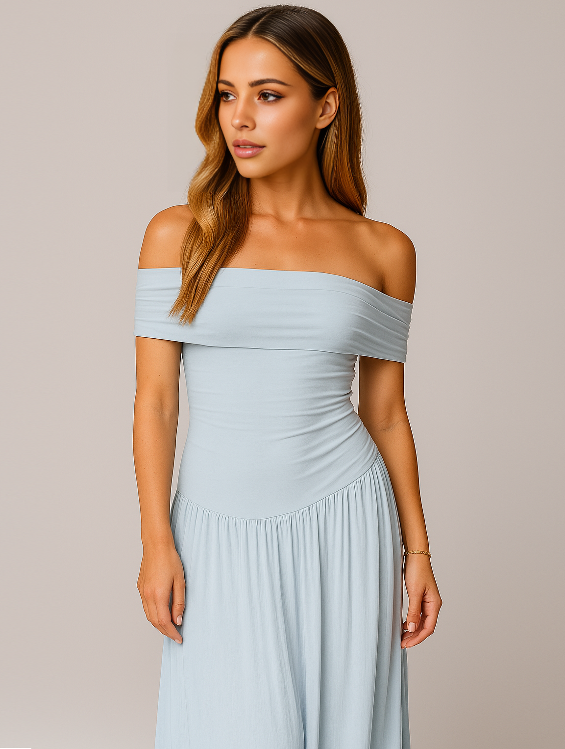 Jasmine | Women Wedding Guest Pleated Maxi Dress